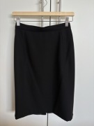 Spódnica ołówkowa Marks&Spencer – wełna, klasyczna czerń, elegancka S 36