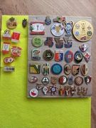 Przypinki piłkarskie Barca, Milan, Inter - zestaw kolekcjonerski - Różne