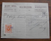 MARY MILL Skład piór wiecznych Waterman rachunek 1930 Varsaviana