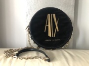 Torebka Armani exchange złoty łańcuch czarny