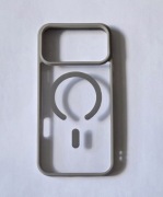 Etui/case przezroczyste z szarymi elementami i MagSafe na iPhone 17 pro max
