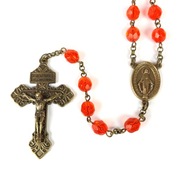 Różaniec Fire Polish, ręcznie robiony 8 mm 