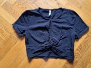 Czarna krótka bluzeczka M/38 only crop top