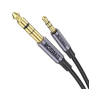 Kabel audio stereo TRS MOSWAG 3,5 mm – 6,35 mm, 6,6 stopy/2 metry