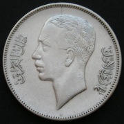 Irak 50 fils 1938 - Ghazi - srebro