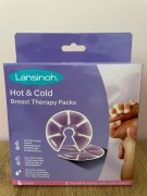 Lansinoh Hot & Cold, kompresy żelowe na piersi 3w1, 2 sztuki