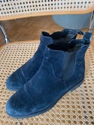 Vagabond sztyblety zamszowe kolor granatowy