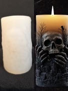 Forma silikonowa do świec zjawa kościotrup czaszka szkielet duch 