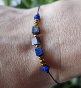 Bransoletka damska  Lapis Lazuli i Hematyt Kamienie naturalne 