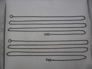 ŁAŃCUCHY DO STAREGO ZEGARA WISZĄCEGO SCHWARZWALDZKIEGO KPL 2X203 CM.