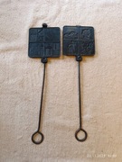 Stara szwajcarska żeliwna gofrownica  antyk  kolekcjonerska