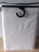 Firana biała z błyszczącej tkaniny o gęstym splocie 300x270 cm taśma MARGO