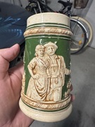 Stary ceramiczny niemiecki kufel do piwa kolekcjonerski 0.3l