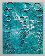 Abstrakcyjny obraz ręcznie malowany na płótnie.