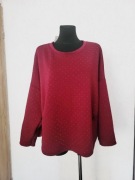 Bluzka bordo srebrne blik blik 46 50
