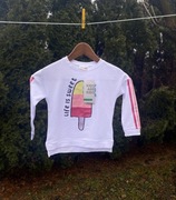 Bluzka longsleeve biały bawełna cotton print Coccodrillo 110/5Y