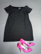 Atmosphere 20 48 50 5XL mała czarna bandażowa na imprezę Black Little Dress