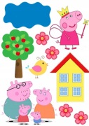 OPŁATEK ZESTAW POSTACIE ŚWINKA PEPPA + GRATIS NAPIS