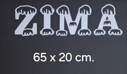 Napis Zima 20 cm. dekoracja zima okna przedszkole