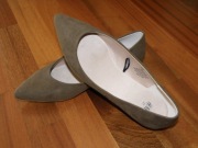 H&M zielone baleriny-eco-zamsz -37-NOWE! 