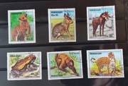 !!! PARAGWAJ FAUNA AMERYKI PŁD.6szt... PEŁNA _SERIA...KASOWANE*!!!