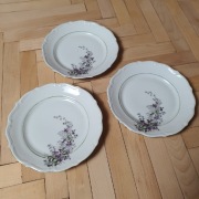  Vintage Porcelana BOGUCICE Komplet 3 talerzy deserowych