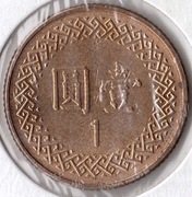 TAJWAN 1 dolar 2011 (100), Y# 551, AU