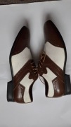 Buty brązowo-białe oxfordy rozmiar 9.5