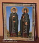 Ikona prawosławna Święci Piotr i Fewronia. Święci Cerkwi Rosyjskiej.