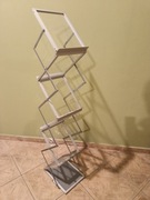 Stojak składany aluminiowy na gazety czasopisma ulotki A4