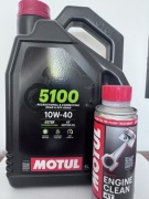 Motul zestaw do motocykli 5100 10w40 i Engine clean