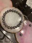 Męska szara bransoletka z kamieni naturalnych