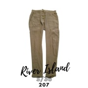 Spodnie brązowe, beżowe, river island 8/36/s