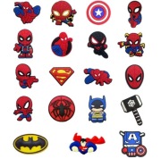 Przypinki do butów crocs charms piny ozdoby zawieszki Spiderman 19 szt