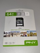 Karta Pamięci PNY Elite 64 GB SDXC Flash Card UHS-I Klasa 10 Nowa [2]