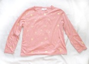 aksamitna bluza damska, pudrowa bluza rozmiar L, ciepła bluzka w gwiazdki