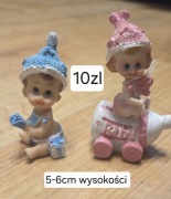 Figurki dzieci chłopiec dziewczynka dekoracja chrzest narodziny dziecka