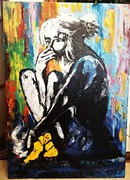 Obraz olejny malowany ręcznie kolory duży