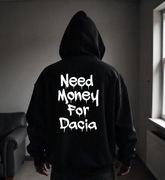 Męska Czarna Bluza M Need Money For Dacia