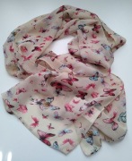 Szal szaliczek w kolorowe motyle Peacocks