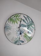 Bardzo ładny zegar ścienny z motywem liści 