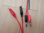 Przewody krokodylki izolowane kabel banan gniazdo