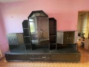 Czarny segment meblowy z podświetleniem -3 części - Łódź Retkinia