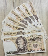 Banknoty 500zł z PRL - 8 sztuk