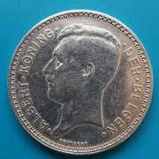 20 franków 1934 Belgia ALBERT KONING DER BELGEN Ag 0,68 waga 11 g
