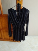 Cekinowa sukienka rozm S/M z paskiem ITALIA nowa...  Andrzejki, Sylwester