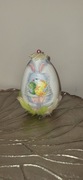 Duże 12 cm jajko wielkanocne decoupage, rękodzieło