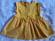 Żółta letnia sukienka dla dziewczynki 6 miesiecznej