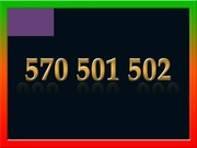 570 501 502 ZŁOTY NUMER STARTER PLAY ŁATWY NA KARTĘ PREPAID GSM