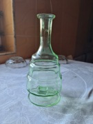 Karafka z lat 30, zielone szkło. 